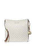 Michael Kors Women's Jet Set Large Messenger Bag, Gold-Tone Hardware/Vanilla