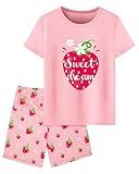 Girls Pajamas Short Sleeve Toddler Girls Summer Short Sets Sleepwear Clothes Sets Girls Pajamas Size 3-10