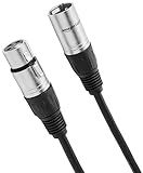 Amazon Basics XLR Microphone Cable for Speaker or PA System, Recording Studio, All Copper Conductors, Low Noise, 10 ft, Black