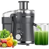 Juicer Machine, 500W Centrifugal Juicer Extractor with 3 Speed & Wide Mouth 3” Feed Chute for Fruit Vegetable, High Yield Juicer Included Cleaning Brush for Easy to Clean