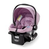 Graco SnugRide Lite LX Infant Car Seat, Lightweight Rear-Facing Seat for Babies 4–30 lb, 4-Position Adjustable Base, Latch Installation & ProtectPlus Engineered, Lilac Mod