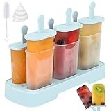 WMKGG Popsicles Molds Set, 6 PCS Ice Pop Mold,Homemade Ice Cream Mould with Sticks, Popsicle Maker(Blue)