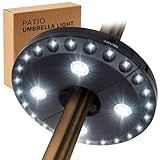 OYOCO Patio Umbrella Light 3 Brightness Modes Cordless,with 28 Cool White LEDs-4 * AA Battery Operated Umbrella Lights,Fits 1.15"-2" Umbrella Poles,for Patio Umbrellas,Camping Tents and Indoor Use