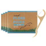 Isshah Corn Starch Natural Dental Floss Picks - 200 Count - Mint