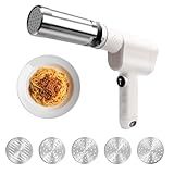 Electric Pasta Maker, Handheld Noodle Maker with 5 Stainless Steel Molds, Automatic Pasta Extruder for Homemade Noodles, Easy-to-Clean, 304 Food-Grade Stainless Steel