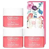 CARENEL Lip Sleeping Mask 5g (Berry 3Set) - Moisturizer for Dry Lips - Overnight Treatments Balm, Day and Night Repair Gloss, Scrubs Exfoliator