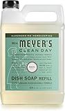 MRS. MEYER'S CLEAN DAY Liquid Dish Soap Refill, Basil, 48 fl. oz