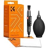 K&F CONCEPT 4-in-1 Camera Lens Cleaning Kit with Lens Cleaning Pen, Camera Air Blower, Microfiber Cleaning Cloth, Lens Cleaner Kit for Canon Nikon Pentax Sony DSLR Camera Lens Filter Cell Phones