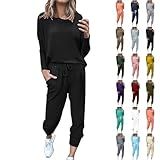 GOHRSHA Vacation Outfits for Women Lounge Sets for Women 2 Piece Fall Causal Travel Sweatsuits Comfy Matching Sets Loungewear Long Sleeve Tunic Tops Womens Fall Fashion