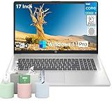 HP 17 Inch Laptop Computer for Business & Students, 17.3" HD+ Display, Intel 10-Core i5-1334U Up to 4.6 GHz, 32 GB RAM, 1 TB SSD, Fingerprint Reader, Backlit Keyboard, Wi-Fi 6, Webcam, Windows 11 Pro