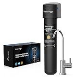 Waterdrop 15UB-UF 0.01 μm Ultra Filtration Under Sink Water Filter System for Baçtёria Reduction, Reduces Lead, Chlorine, Bad Taste & Odor, 16K Gallons, with Dedicated Brushed Nickel Faucet, USA Tech