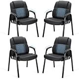 OLIXIS Office Waiting Room Chairs Set of 4, Stationary Side Guest Chair