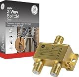 GE Digital 2-Way Coaxial Cable Splitter, 2.5 GHz 5-2500 MHz, RG6 Compatible