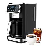 Gevi 12 Cup Programmable Drip Coffee Maker with Touch Screen, Fast and Strong Brew, Auto Shut-Off, 4-Hour Keep Warm Plate, Iced Coffee Option, Anti-Drip System, Permanent Filter