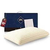 Talatex Premium 100% Natural Talalay Latex Pillow, Purefusion Talalay Latex Helps Relieve Pressure, No Memory Foam Chemicals for Side and Back Sleepers, Perfect Package Best Gift with Removable Cover
