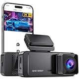 Dash Cam 1296P Front Dashcam, V300 WiFi Dash Camera for Cars with App, Night Vision, Mini Hidden Single Car Camera, Loop Recording, 24H Parking Mode, Support 256GB Max, Black