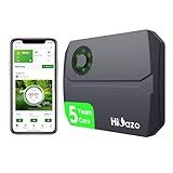 Smart Sprinklers Controller WiFi, Irrigation Controller Easy Use App Enabled, 4 Zone + 16 Plans, Save Water Auto Skip Rain, Freeze & Wind, 10 Minutes Install (Deep Grey)