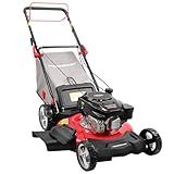 PowerSmart Self Propelled Gas Lawn Mower, 22-Inch with 170cc 4-Cycle OHV Engine 3-in-1 Rear-Wheel Drive Lawnmower with Bagging