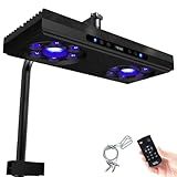 SMATFARM Aquarium Light- 140W Reef Light Wide Coverage Sunrise Sunset Moonlight Saltwater Lights for Coral with Master Slave Group Control & Timer & Screen