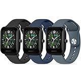 Silicone Bands for Amazfit Bip 3 Pro Bip 3 Bip U Pro Bip U Bip S Bip Lite Bip S Lite Amazfit GTR 42 mm, 20mm 3 Pack Soft QuickRelease Replacement Wristband with Simple Buckle, Sport Strap for