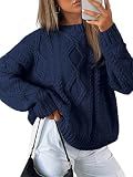 Trendy Queen Women's Oversized Cable Knit Sweaters 2026 Fall Outfits