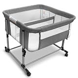 Cheermomo Twin Bassinet for 2 Babies, Double Bassinet for Twins