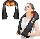 AERLANG Shiatsu Back and Neck Massager, Back Massager Deep Tissue Kneading Neck and Shoulder Massage with Heat, Electric Massage Pillow Fathers Day Gift Ideas from Daughter Son(NOT Cordless)