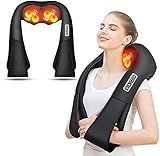AERLANG Shiatsu Back and Neck Massager, Back Massager Deep Tissue Kneading Neck and Shoulder Massage with Heat, Electric Massage Pillow Fathers Day Gift Ideas from Daughter Son(NOT Cordless)