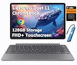 Lenovo Chromebook Duet Gen 9 11" FHD+ 2-in-1 Tablet Touchscreen Laptop (8-Core MediaTek Kompanio 838, 4GB, 64GB eMMC + 64GB SD Card, Detachable Keyboard) 8MP Webcam, Students, Home, IST HUB, Chrome OS