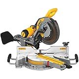 DEWALT Miter Saw, 12-inch Double Bevel Sliding Compound Miter Saw with XPS LED Shadow Light System, Includes Blade Wrench, Material Clamp and Dust Bag (DWS780)