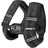 APEXUP Weighted Vest with 5lbs/10lbs/15lbs/20lbs/25lbs/30lbs Weights and Reflective Stripe, Weight Vest Men Women for Workout, Strength Training, Running (Black, 5lbs)