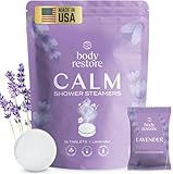 Body Restore Shower Steamers Aromatherapy 15 Pack – Valentines Day Gifts for Her and Him, Birthday Gifts for Women and Men, Relaxation, Stress Relief, Self Care – Lavender