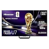 Hisense 55" U7 Mini-LED ULED 4K UHD Best Premium Gaming Google Smart TV (55U7SG, 2026 NEW) - Hi-QLED, Native 165Hz, VRR 330, HDR10+, Dolby Vision IQ·Atmos, IMAX Enhanced, Anti-Reflection, 2.1.2 Ch