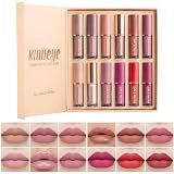 KIMIEYE 12Pcs Liquid Lipstick Set, Shades with Matte Gloss Lip Tint, Set A