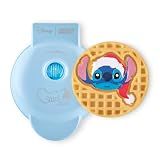 Disney | Dash Stitch Santa Hat Mini Waffle Maker, Ceramic Nonstick, Blue