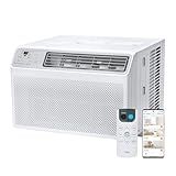 TCL 8000 BTU Smart Window Air Conditioner, Best Compact Quiet Energy Efficient AC Unit, Fan & Dehumidifier, Rooms Up To 350 Sq. Ft., Remote Control, Works with Alexa, Google Assistant & TCL Home App