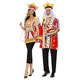 Funnlot King and Queen Halloween Costumes for Adults - Funny Matching Couples Costume for Party (Queen XL)