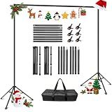Backdrop Stand 10x7ft(WxH)- 7 Widths Photo Studio Adjustable Background Stand Support kit with Clamps,Carrying Bag for Party, Photo Backdrop, Banner, Events Decoration, Wedding, Photography