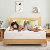 EGOHOME 10 Inch Queen Mattress, Memory Foam Mattress in a Box with Cooling Green Tea Gel, Relieve Pressure with Medium Firm Support, CertiPUR-US Certified, 80''L x 60''W, White