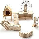 UFLJPKS 7pcs Hamster Toy Set, Hamster Cage Accessories