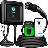 EVIQO NACS Charger for Tesla 48 Amp 240V Hardwired Level 2 EV Charger - Wall EV Charger Level 2, 25ft Cable, WiFi (2.4 GHz) Smart App - Weatherproof, Outdoor (IP66,NEMA 4) UL, ETL Certified