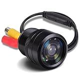 Flush Mount Rear View Camera - Marine Grade Waterproof 1.25'' Cam Built-in Distance Scale Lines Backup Parking/Reverse Assist IR Night Vision LEDs w/ 420 TVL Resolution & RCA Output - Pyle PLCM22IR