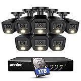 ANNKE 3K Lite Security Camera System Outdoor with AI Human/Vehicle Detection, 8CH H.265+ DVR and 8 x 1920TVL 2MP IP67 Home CCTV Cameras with Smart Dual Light, Color Night Vision, 1TB Hard Drive - E200