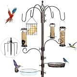YINGYM 6-Hook Bird Feeding Station, 94 Inch Bird Feeder Pole for Outdoors