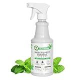 16/32oz Peppermint Spray to Repel Bugs & Insects - Natural Plant-Based Ant, Roach, Spider, Fly Repellent - Indoor/Outdoor Safe, Pet & Family Friendly Pest Control (16 Fl Oz)
