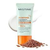 MISTINE Mineral Sunscreen Lotion for Face SPF 50+, Zinc Oxide Lightweight Non Oily Finish Korean Sunscreen for Sensitive Skin, Fragrance Free, Reef Safe & Dermatologist Tested, 1.35 Fl Oz/40mL