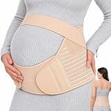 NeoTech Care Pregnancy Belly Band, Maternity Belt, for Pregnancy Belly Support, Back/Pelvic Support (Size M, Beige Color)