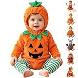 baby pumpkin costume,baby girl toddler halloween costumes girl boy,infant newborn halloween toddler bat costume family kids babys pumpkin costumes 6-12 3-6 months girls boy outfit 01 Red 1-3Months