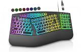Frixalox Wired Ergonomic Split Keyboard with RGB Backlight & Numpad, Black