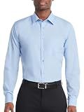 Van Heusen Men's Dress Shirt Regular Fit Poplin Solid, Cameo Blue, 17" Neck 32"-33" Sleeve